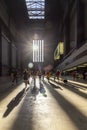 LONDON, UK - AUGUST 2, 2018: Visitors in the interior of famous Tate Modern art gallery