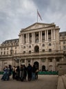 London, UK: The Bank of England on Threadneedle Street in the City of London Royalty Free Stock Photo