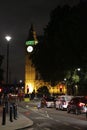 London, UK, 2.09.2016 - Big Ben at night. Parliament Street night traffic Royalty Free Stock Photo