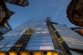 London, UK: 22 Bishopsgate or TwentyTwo and 8 Bishopsgate in the City of London at dusk Royalty Free Stock Photo