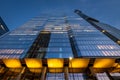 London, UK: 22 Bishopsgate or TwentyTwo in the City of London at dusk with office lights Royalty Free Stock Photo