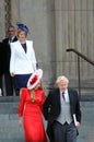 London, UK - 06.03.2022: Boris Johnson and Carrie Johnson, at Platinum Jubilee service of thanks giving for Queen Elizabeth 70