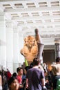 LONDON, UK, BRITISH MUSEUM Egyptian statues