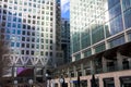 LONDON, UK - CANARY WHARF, MARCH 22, 2014 Modern glass buildings Royalty Free Stock Photo