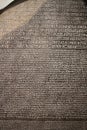 LONDON, UK - CIRCA APRIL 2018: The Rosetta stone at the British Museum Royalty Free Stock Photo