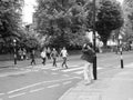 Abbey Road crossing in London black and white