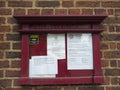 Chelsea Old Church bulletin board in London