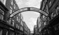 Carnaby Street in London black and white