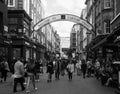 Carnaby Street in London black and white