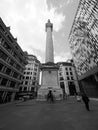 Monument in London black and white Royalty Free Stock Photo