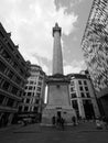 Monument in London black and white Royalty Free Stock Photo