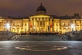 LONDON, UK - CIRCA 2015: National Gallery at Night Royalty Free Stock Photo