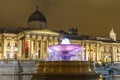 LONDON, UK - CIRCA 2015: National Gallery at Night Royalty Free Stock Photo