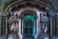 Entrance to a mausoleum in Brompton Cemetery