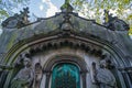 Entrance to a mausoleum in Brompton Cemetery