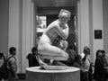 Venus Aphrodite statue at British Museum in London, black and wh Royalty Free Stock Photo