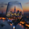 London UK, City Diorama Part of our cities in a glass series