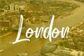 London UK city name text card