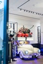 Jo Malone London Perfume Store. Interior with a vintage beige Wolfsfagen car and fake cherries and