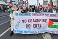 Pro Palestine rally for full ceasefire now march through the of Newham and Redbridge, London Royalty Free Stock Photo