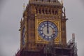 Big Ben clock face scaffolding removed, London, UK Royalty Free Stock Photo