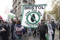 Thousands attend Pro-Palestinian protest. Pro Palestine rally march through the city