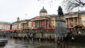 London, UK/Europe; 20/12/2019: The National Gallery in Trafalgar Square. Christmas in London Royalty Free Stock Photo