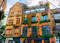 London, UK/Europe; 20/12/2019: Neal`s Yard, a small alley with colorful buildings and facades in the district of Covent Garden in