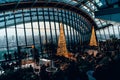 London, UK/Europe; 23/12/2019: Night view of the Sky Garden decorated for Christmas in the 20 Fenchurch Street a.k.a. Walkie- Royalty Free Stock Photo