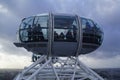 London, UK: London Eye observation wheel, close up of a capsule