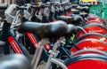 Public rental bicycle for transportation bike to work and travel in center city of London Royalty Free Stock Photo