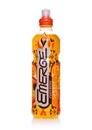 LONDON, UK - FEBRUARY 14, 2018: Bottle of emerge isotonic sport energy soda drink on white. Royalty Free Stock Photo