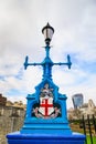 Decorative vintage street lamp post near Tower of London