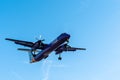 London, UK - 17, February 2019: Flybe a British regional airline based in England, aircraft type De Havilland Canada DHC-8-400 Fly