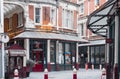 Leadenhall market closed, no people. Empty streets City of London during national lockdown. London, UK Royalty Free Stock Photo