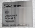 London / UK - February 22nd 2020  - Department for Work and Pensions DWP sign Royalty Free Stock Photo
