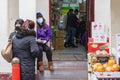 London / UK - February 22nd 2020 - Women wear protective face masks outside New Loon Moon supermarket in Chinatown, London