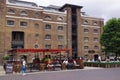 London, UK: former warehouses in West India Quay, Canary Wharf Royalty Free Stock Photo