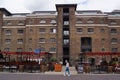 London, UK: former warehouses in West India Quay, Canary Wharf Royalty Free Stock Photo