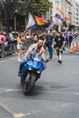 Gay Bikers Motorcycle Club celebrating London LGBTQ Pride Parade