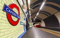 LONDON, UK - Gennary 5, 2019: Camden Town underground station in London. London Underground is the 11th busiest metro system Royalty Free Stock Photo