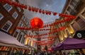 London, UK: Gerard Street in London\'s Chinatown Royalty Free Stock Photo