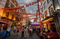 London, UK: Gerard Street in London\'s Chinatown Royalty Free Stock Photo