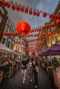 London, UK: Gerard Street in London\'s Chinatown Royalty Free Stock Photo