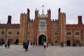 London, UK: Hampton Court Palace, the facade and the main entrance
