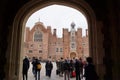 London, UK: Hampton Court Palace, view of the Base Court and the facade
