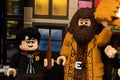 Harry Potter and Rubeus Hagrid at Lego World Shop in Piccadilly Circus street.