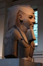 London, UK: head of the statue of Ramses II at the British Museum