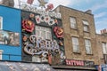 Art on the building walls in Camden, London