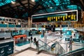 London UK January 2021 Inside of the Liverpool Street train station, empty with barely any people inside during UKs national covid Royalty Free Stock Photo